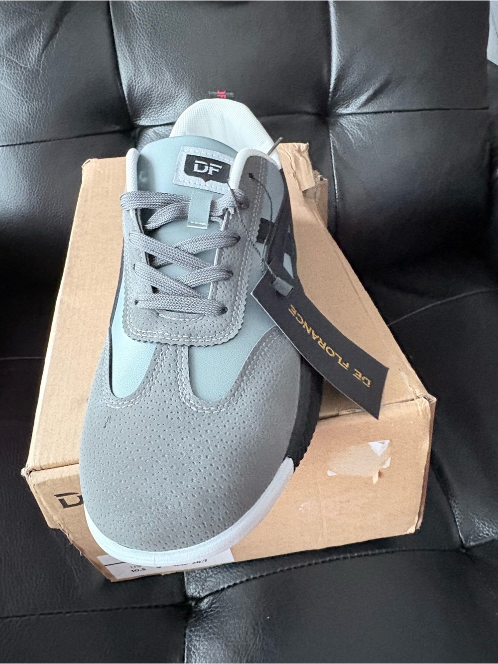 Casual Grey Lace-Up Sneakers